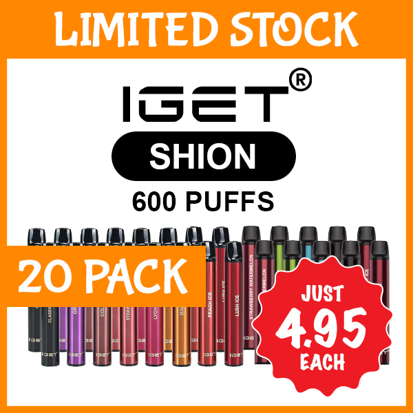 20 PACK – IGET SHION – 600 PUFFS
