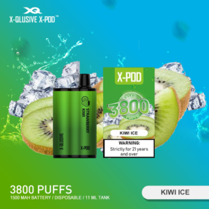 Buy-X-Qlusive X-Pod-Kiwi-Ice-3800-Puffs-online-Perth