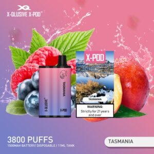 Buy-X-QLUSIVE X-POD-TASMANIA-3800-Puffs-Australia