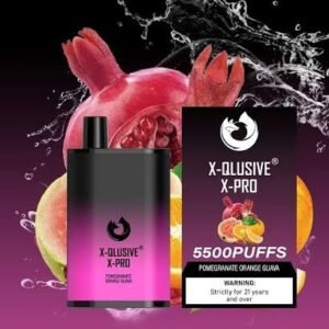 x-qlusive-x-pro-pomegranate-orange-guava-5500-puffs-melbourne
